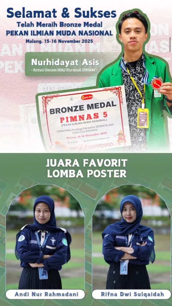 Prestasi Tak Terbatas: Pengurus HMJ Farmasi 2025 Bersinar di Kompetisi Nasional