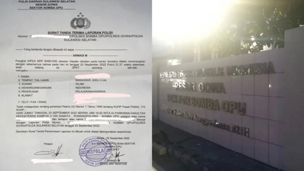 PENGEROYOKAN DI FKIK : KETUA HMJ FARMASI UINAM TELAH MELAPORKAN KEPIHAK BERWAJIB